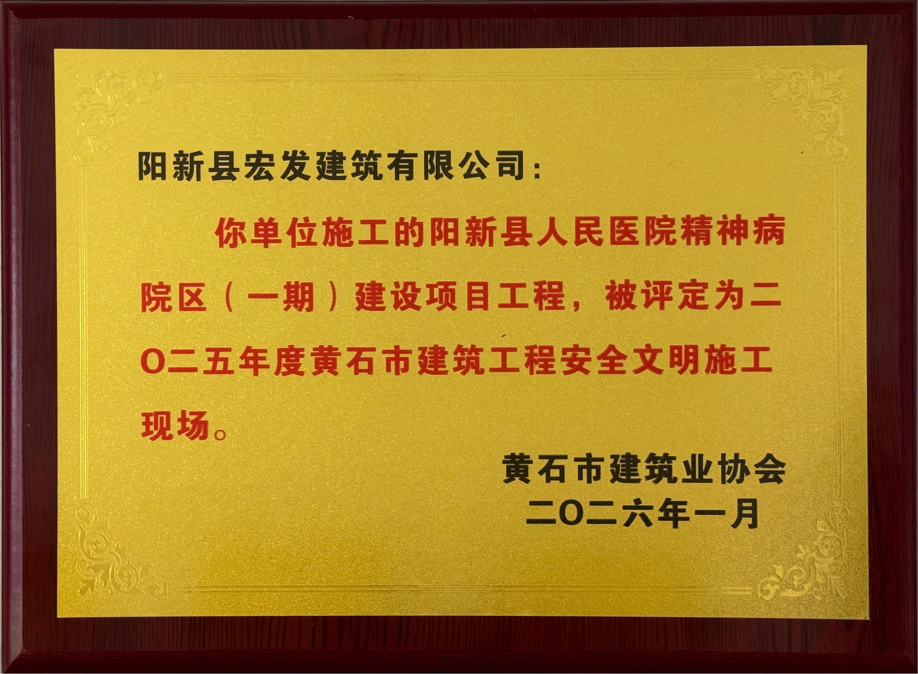 2025市建筑工程安全文明施工現(xiàn)場（精神病院一期）